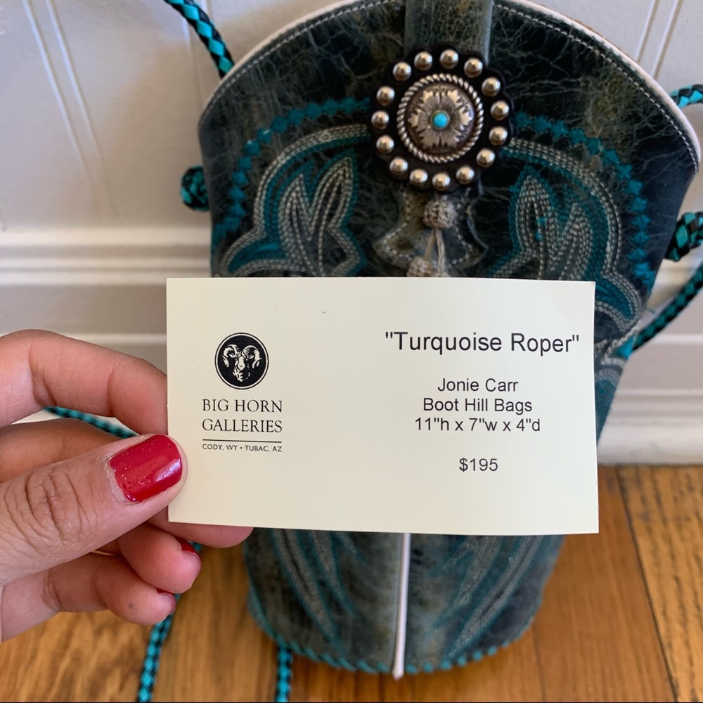 Turquoise Roper Boot Bag - NWT - Picture 5 of 7
